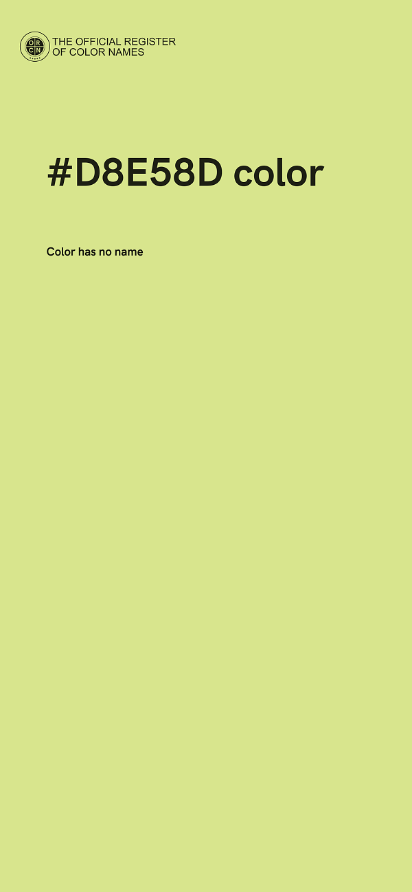 #D8E58D color image