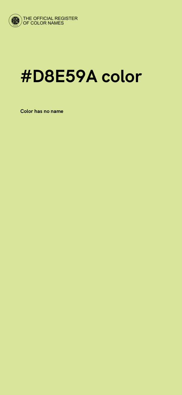 #D8E59A color image