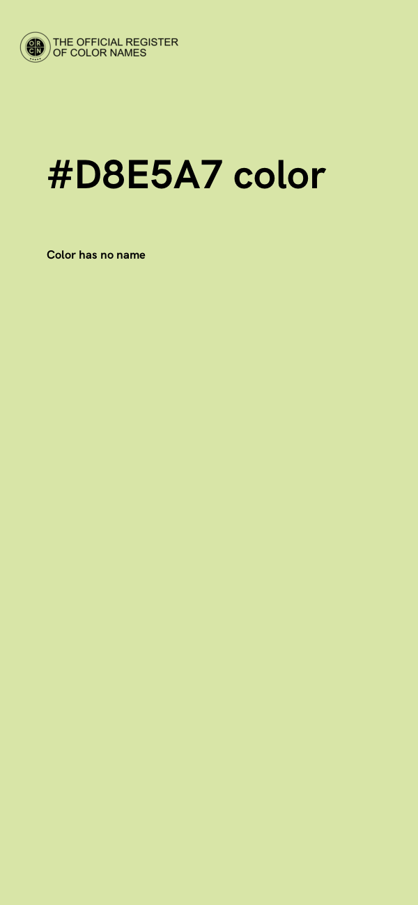 #D8E5A7 color image