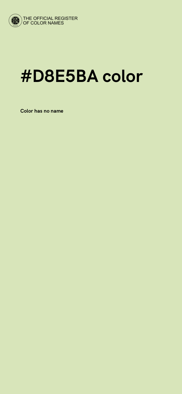#D8E5BA color image