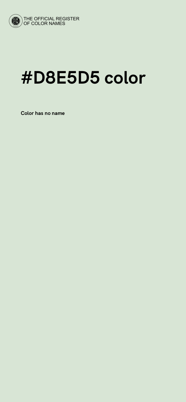 #D8E5D5 color image