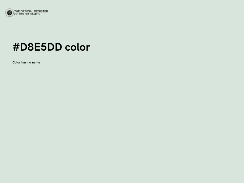#D8E5DD color image