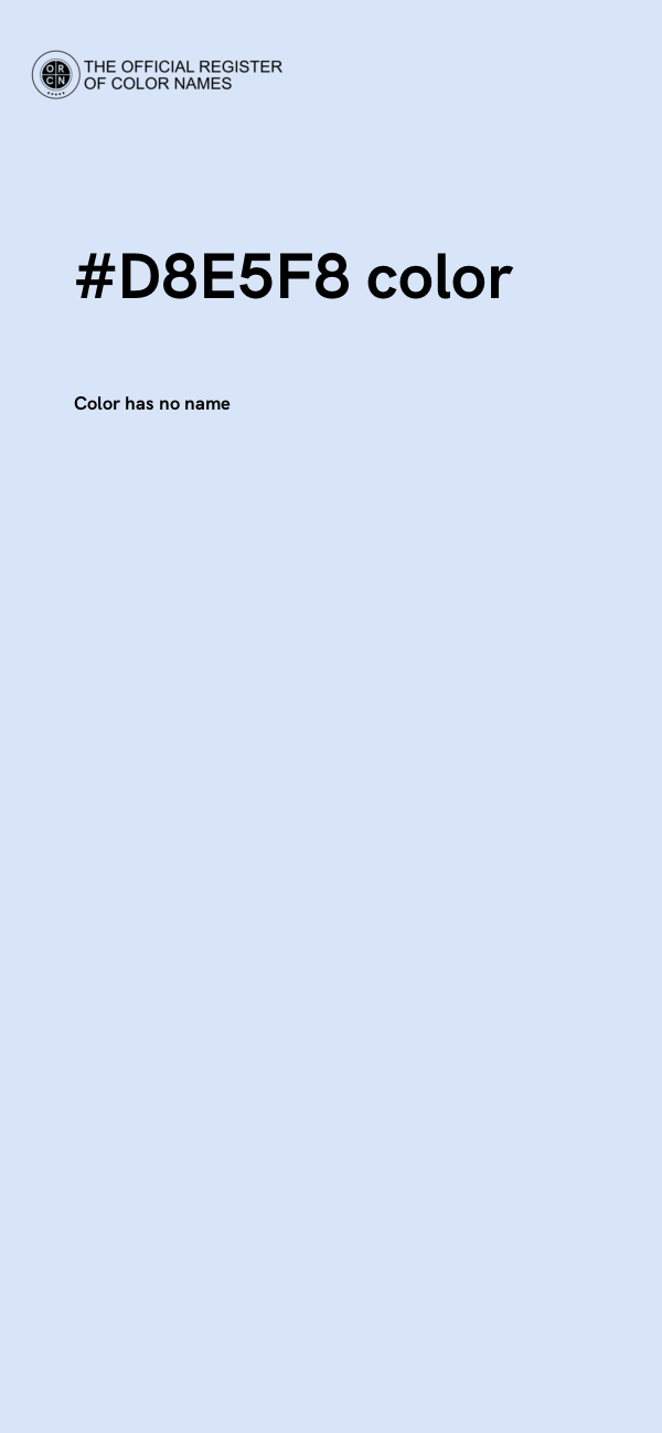 #D8E5F8 color image