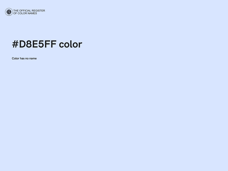 #D8E5FF color image