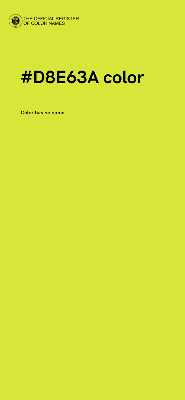 #D8E63A color image