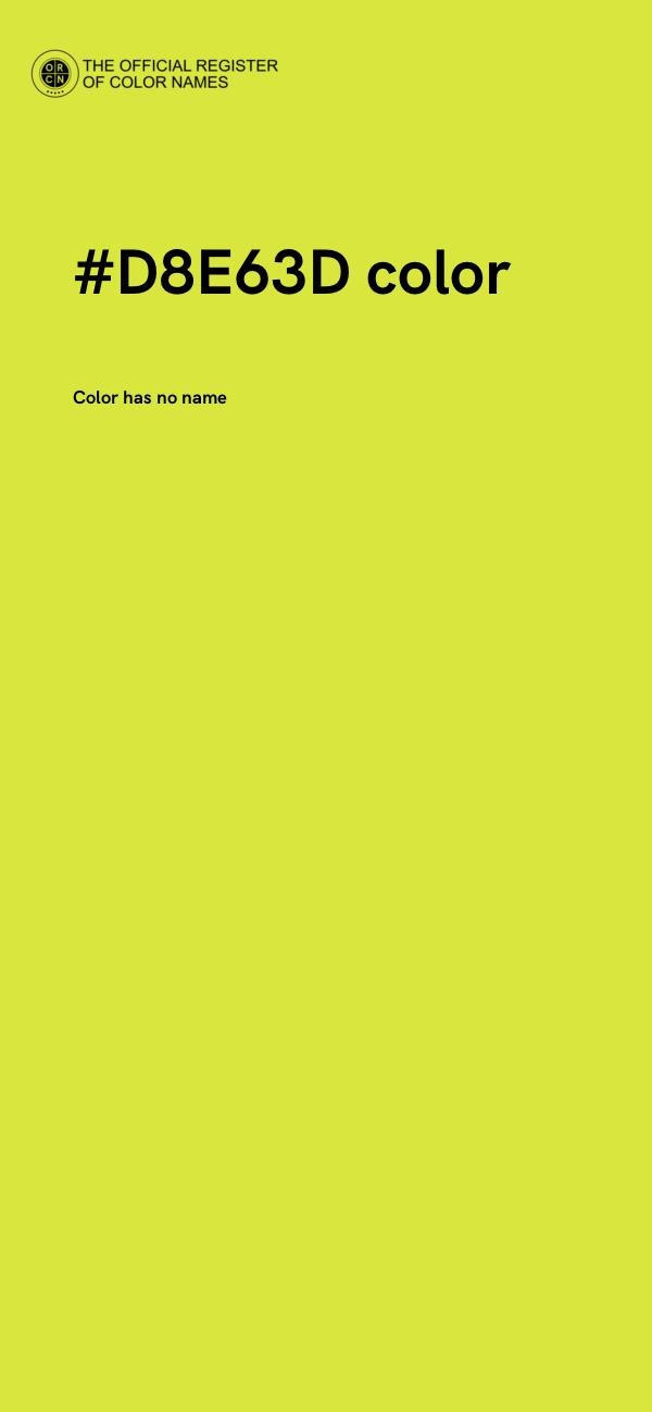 #D8E63D color image