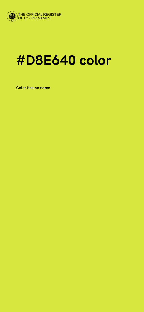 #D8E640 color image