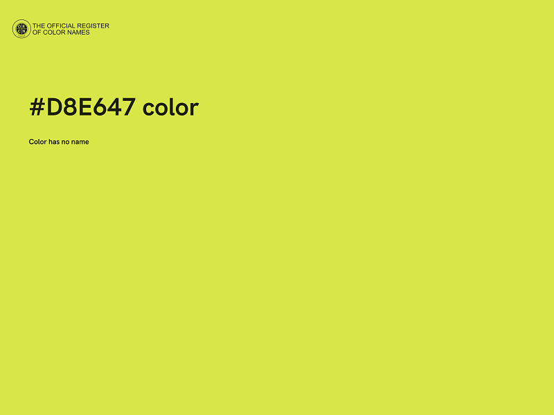 #D8E647 color image