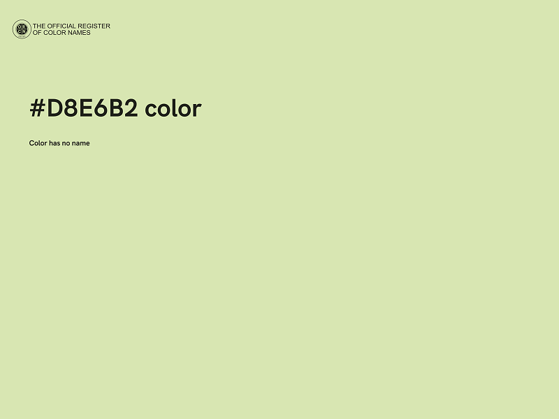 #D8E6B2 color image