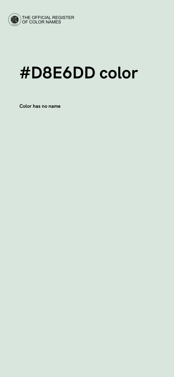#D8E6DD color image