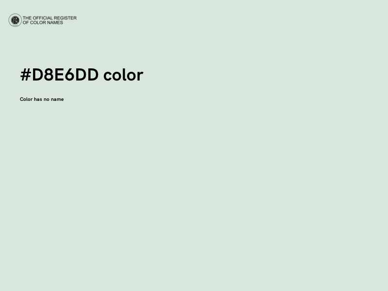 #D8E6DD color image