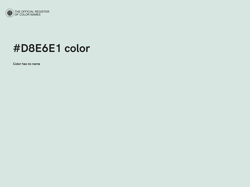 #D8E6E1 color image