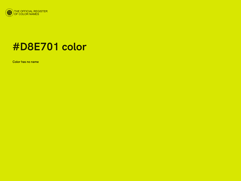 #D8E701 color image