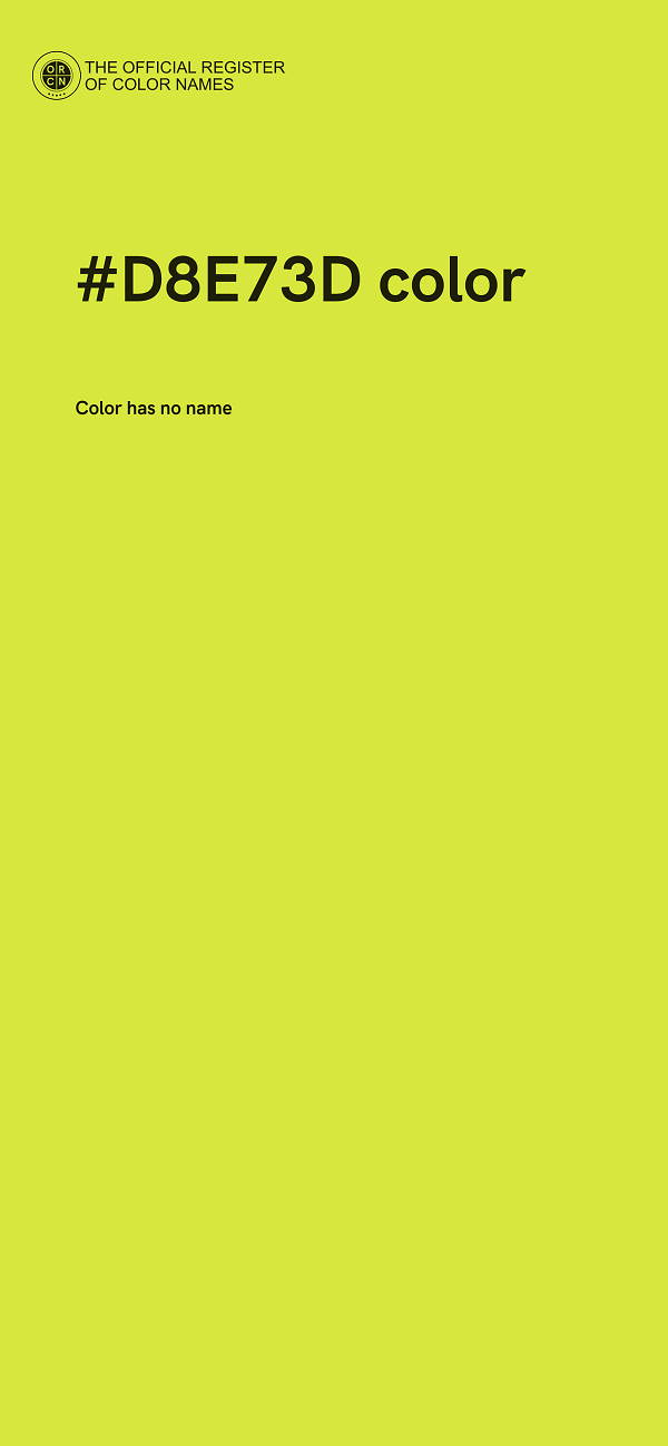 #D8E73D color image