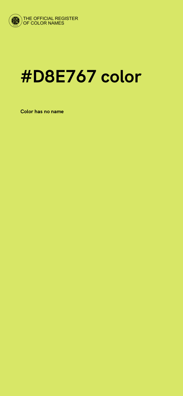 #D8E767 color image