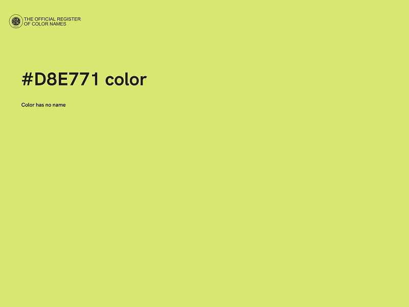 #D8E771 color image