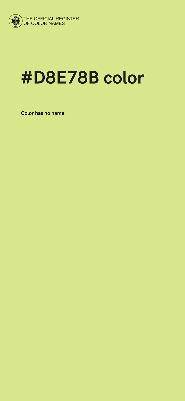 #D8E78B color image