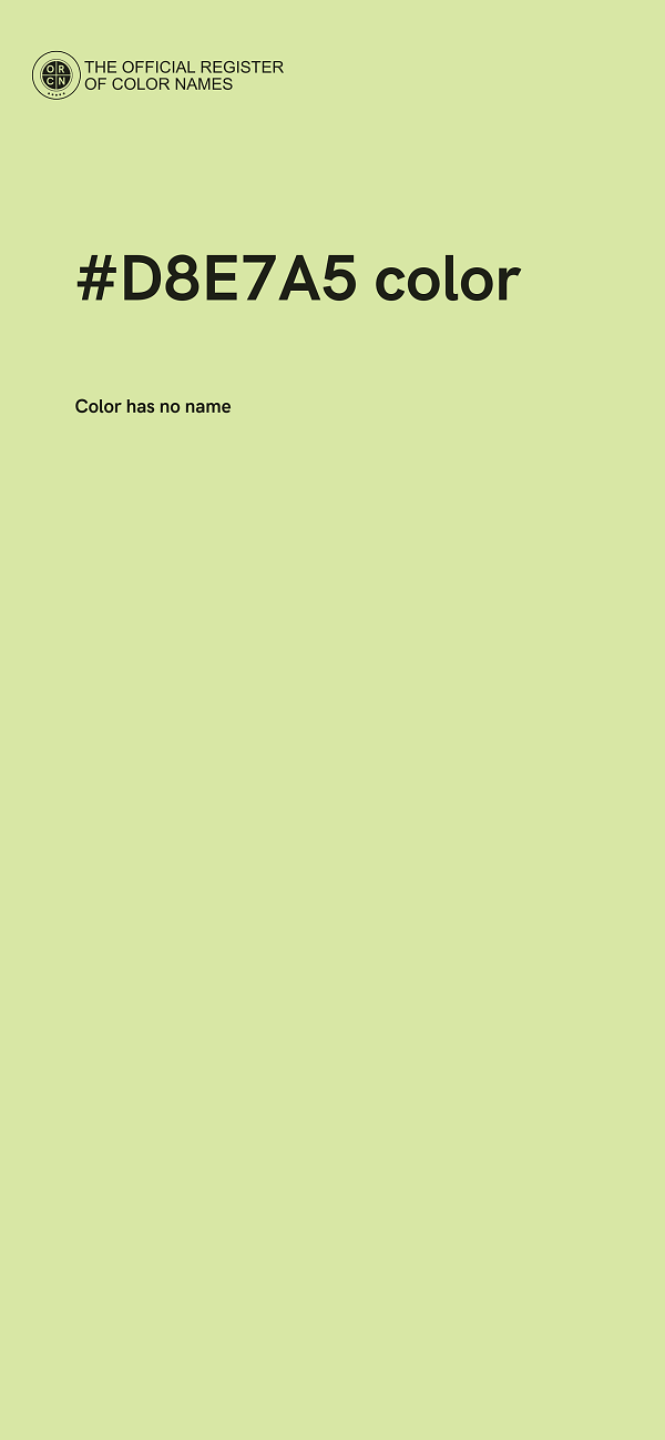 #D8E7A5 color image