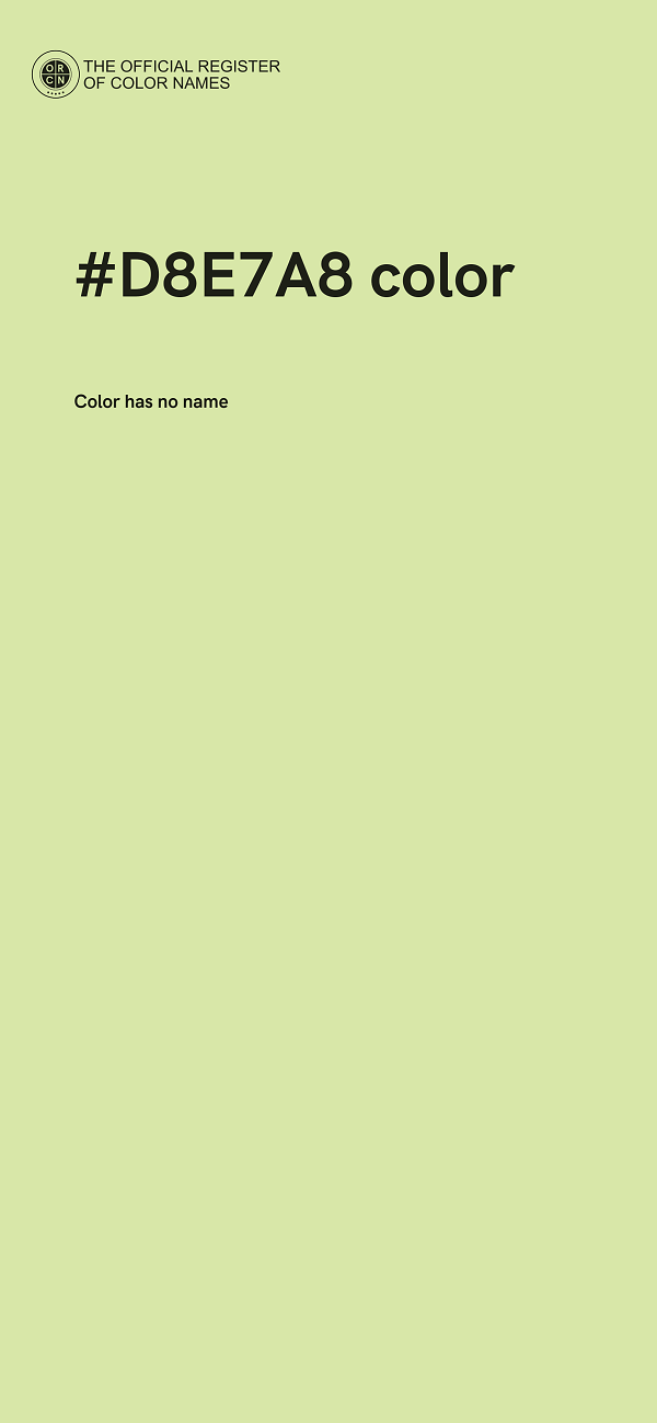 #D8E7A8 color image