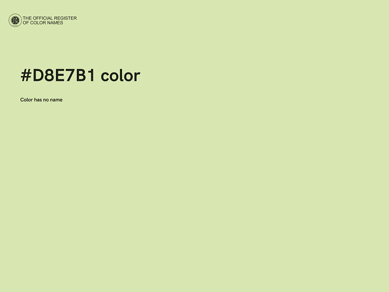 #D8E7B1 color image