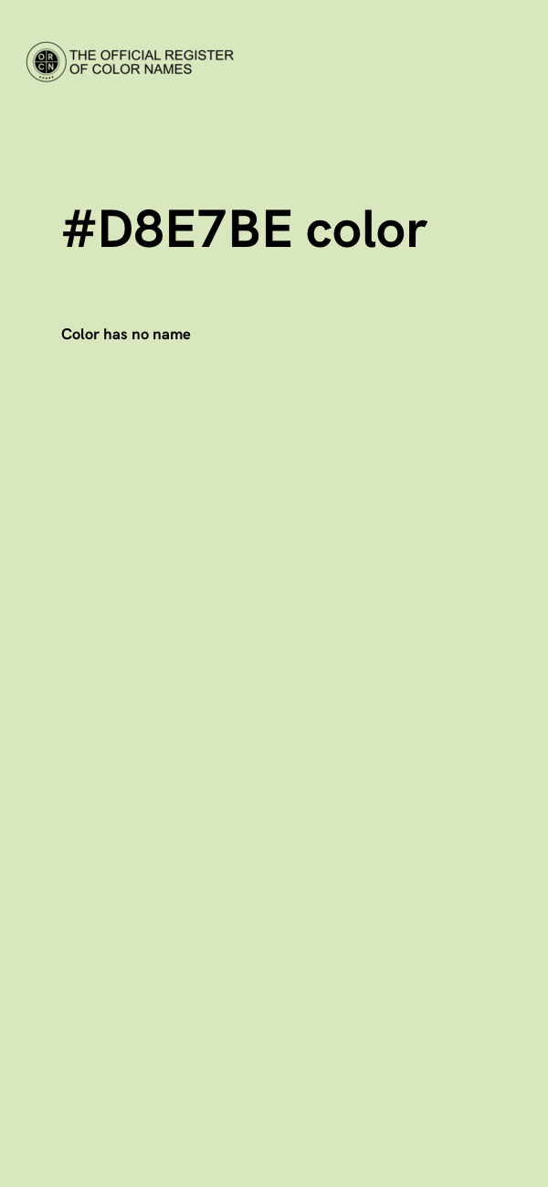 #D8E7BE color image