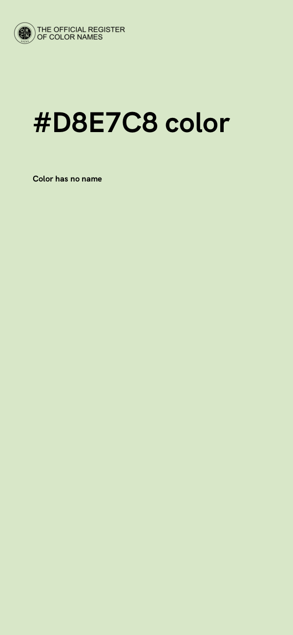 #D8E7C8 color image