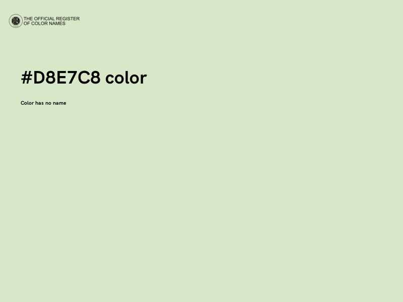 #D8E7C8 color image