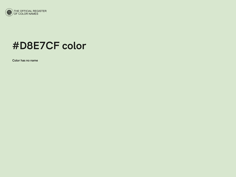 #D8E7CF color image