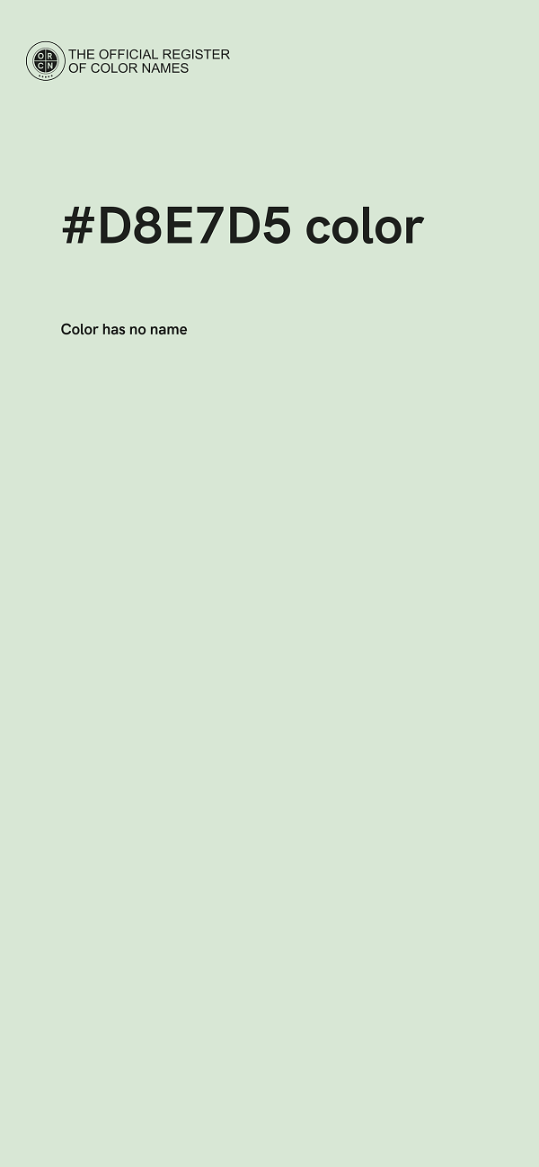 #D8E7D5 color image