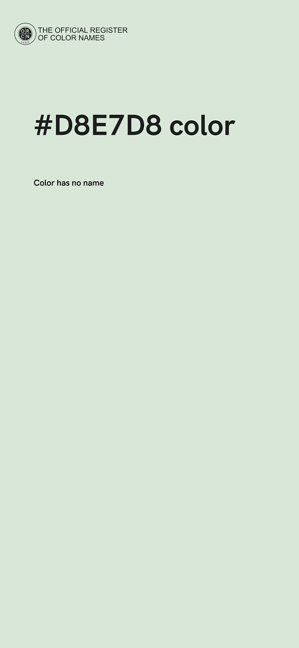 #D8E7D8 color image