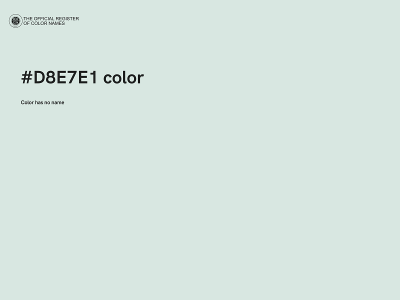 #D8E7E1 color image