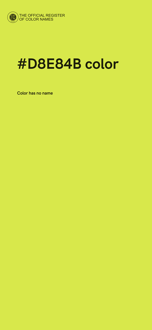#D8E84B color image