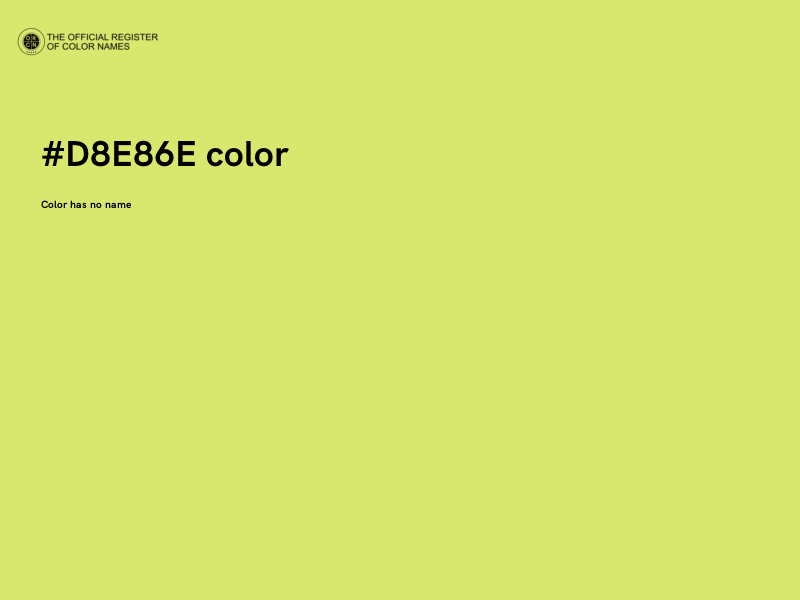 #D8E86E color image