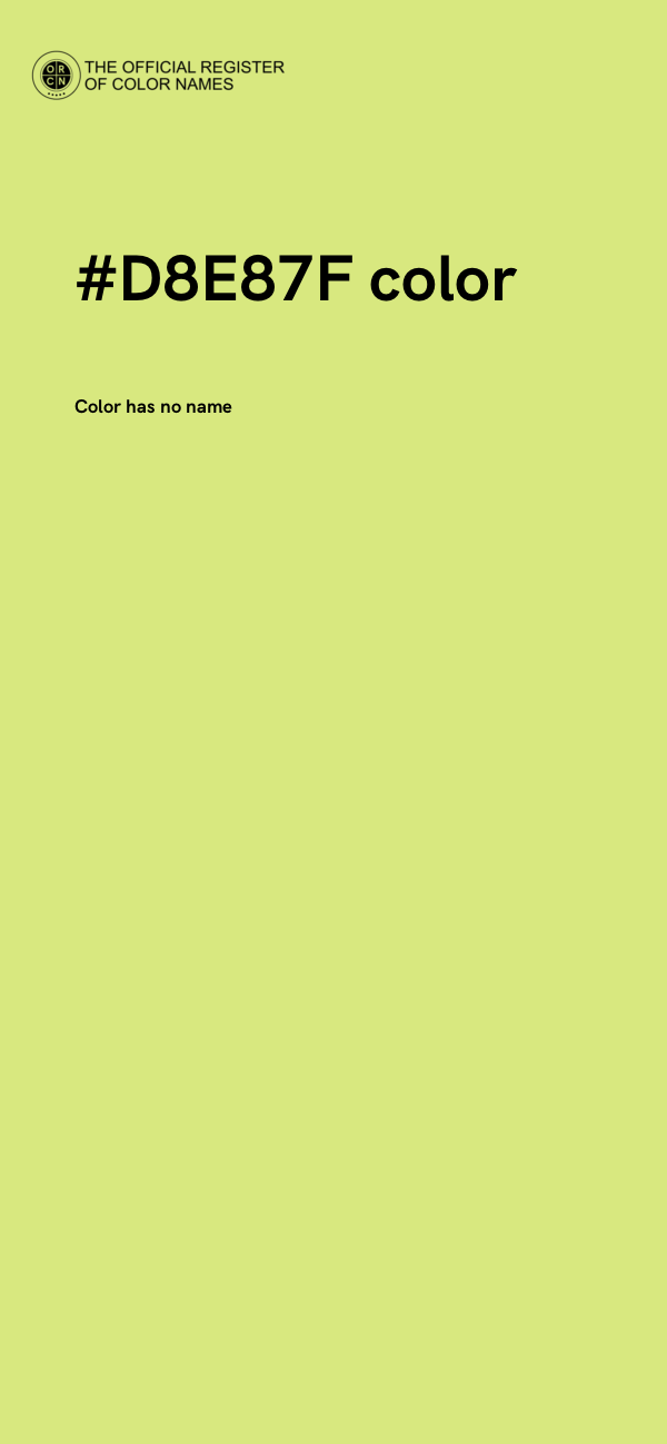 #D8E87F color image