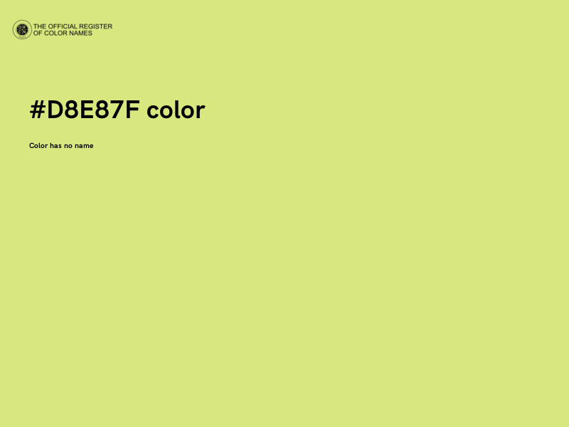 #D8E87F color image