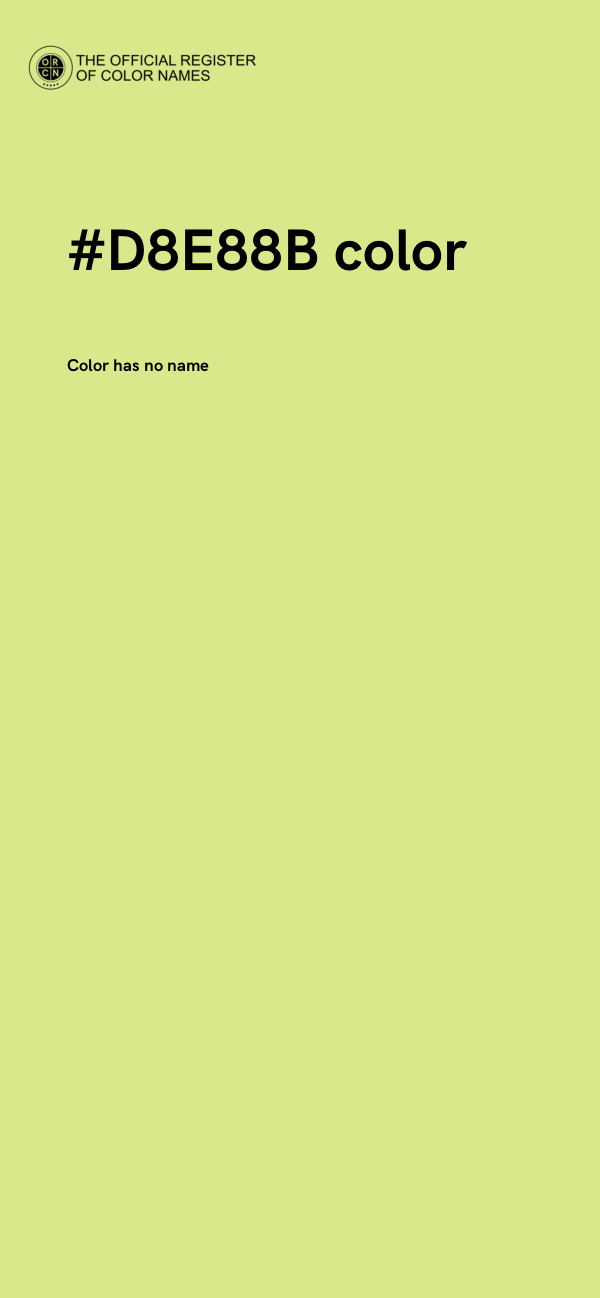 #D8E88B color image