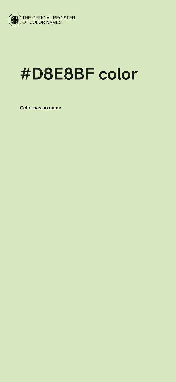 #D8E8BF color image