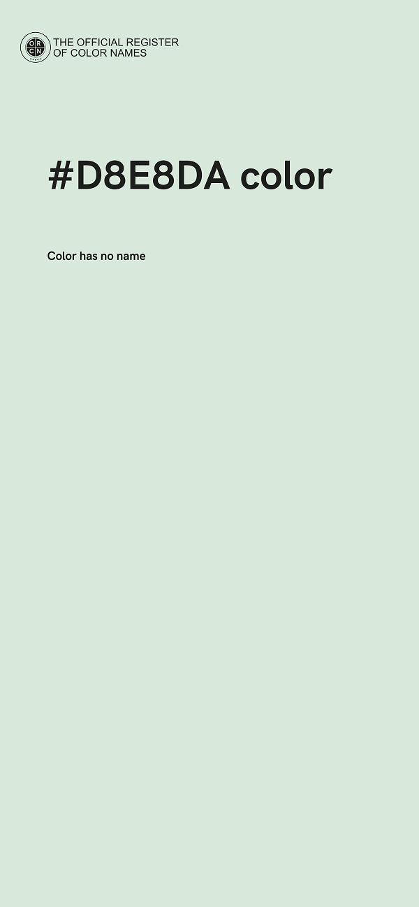 #D8E8DA color image