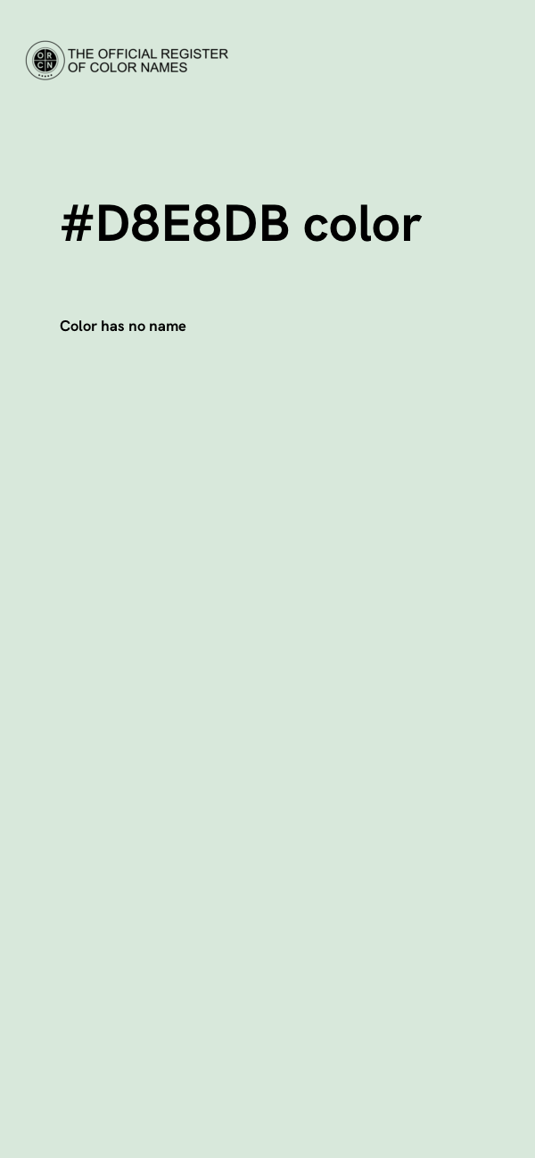 #D8E8DB color image