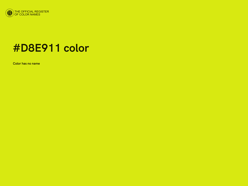 #D8E911 color image