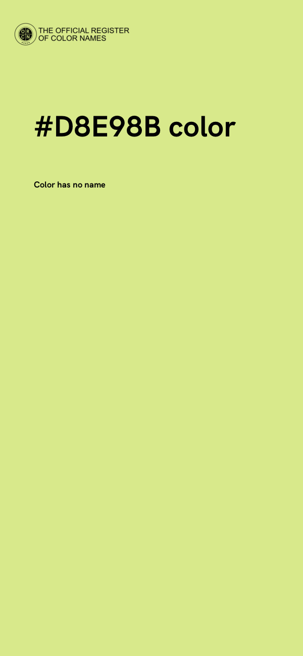 #D8E98B color image
