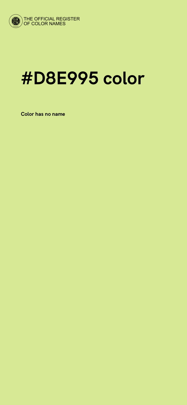 #D8E995 color image