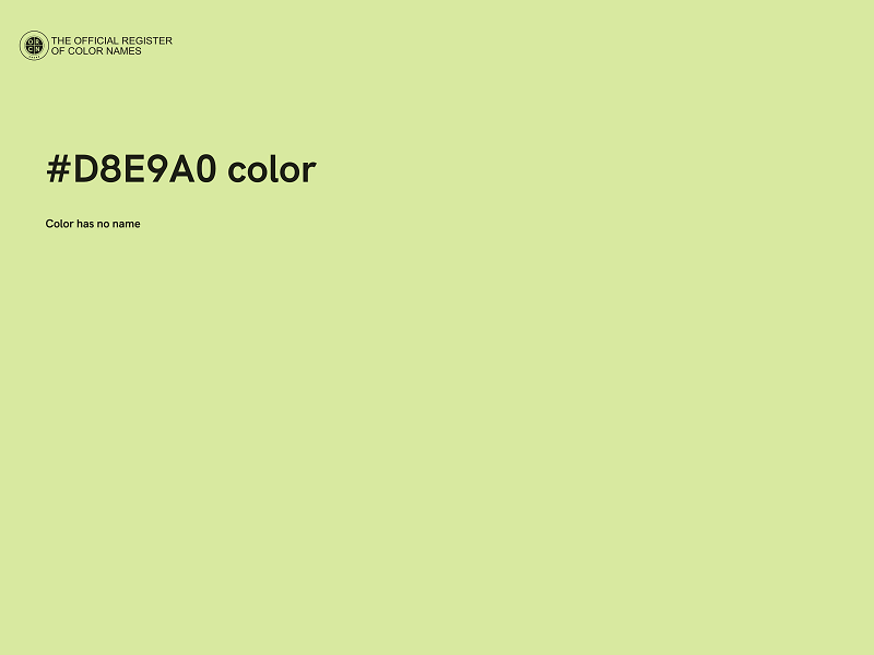 #D8E9A0 color image