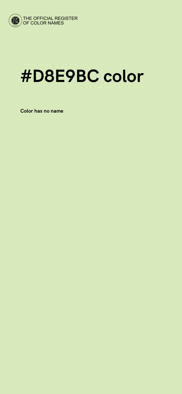 #D8E9BC color image