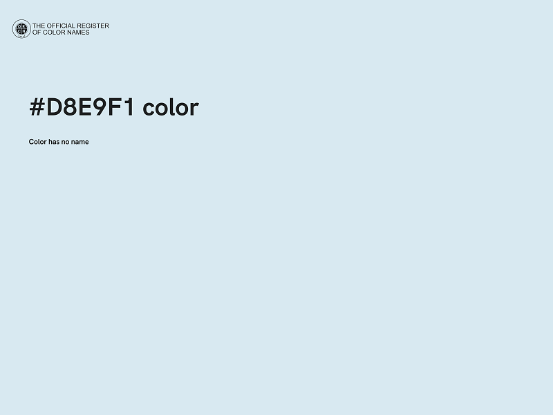 #D8E9F1 color image