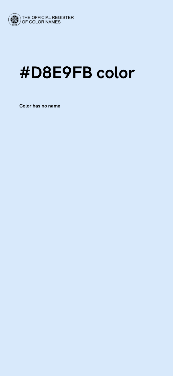 #D8E9FB color image