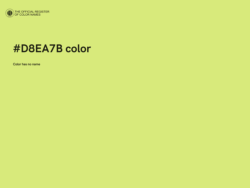 #D8EA7B color image