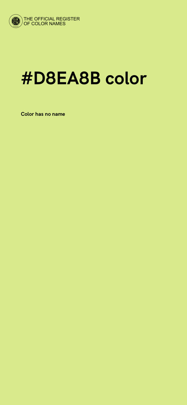 #D8EA8B color image