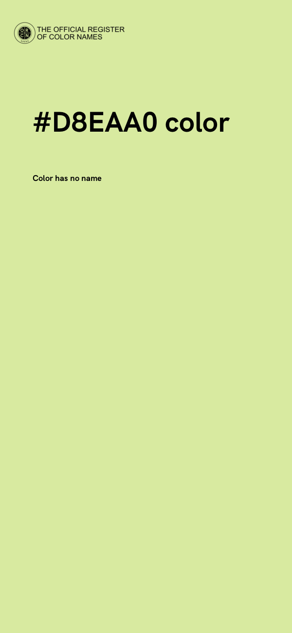 #D8EAA0 color image