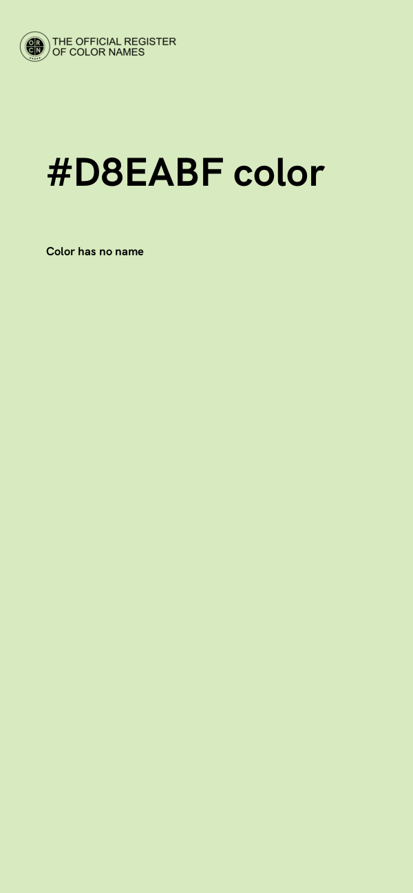 #D8EABF color image